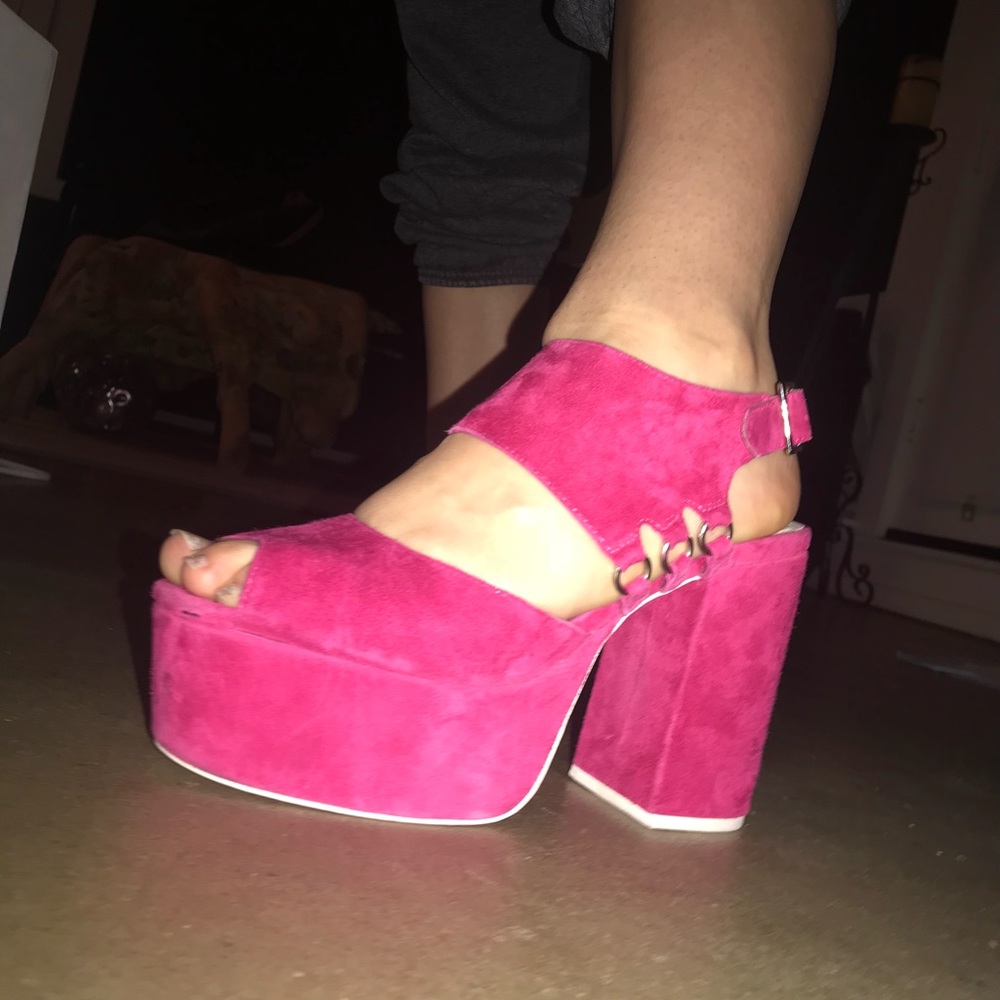 JEFFREY CAMPBELL SUEDE PLATFORM